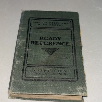 Published 1901 - 1 Million Facts For Busy People Ready Reference Guide