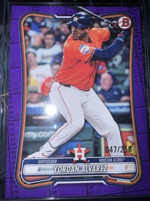 💥2026 Bowman ⚾️ YORDAN ALVAREZ Purple Pattern #d /250 SP Houston Astros