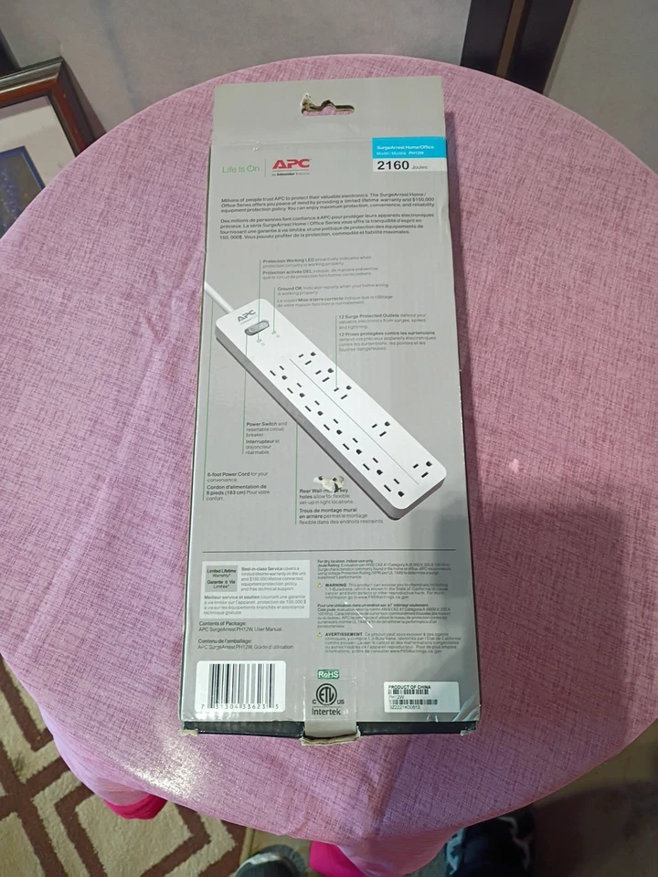 APC Surge Arrest Home/Office Surge Protector New In Box 12 Outlets - Image 4 of 4