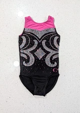 COMPETITION Ozone gymnastics Leotard Warrior Style FULLY BLINGED Double Lined CL