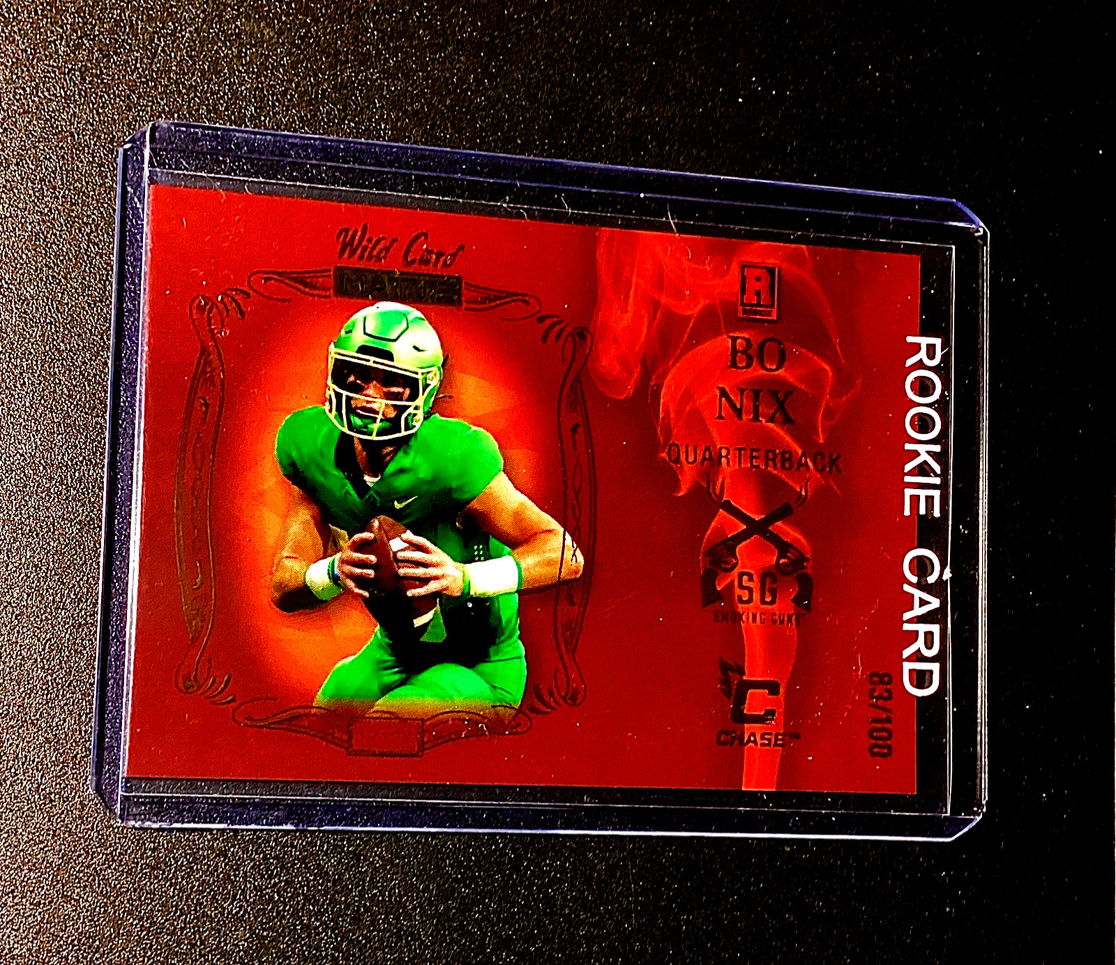 Bo Nix Rookie #83/100 Matte Chase RC Football 2023 Wild Card 1 of 1 SP