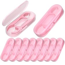 10 Packs Twin-line Travel Dental Floss Pick Case, 0.1 Foot Pack of 10 , Pink