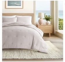 Waffle Textured Comforter Set All Season Down-Alternative Ultra Soft Bedding