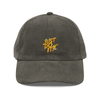 Vintage Corduroy Cap (Embroidery)