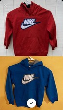 Nike Hoodie Bundle Kids Size 6 Sweatshirts 2 Red Blue Embroidered Casual