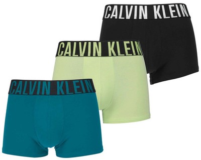 Calvin Klein Underwear 3er Pack Intense Power Cotton Boxershorts - Schwarz / Blau / Leicht