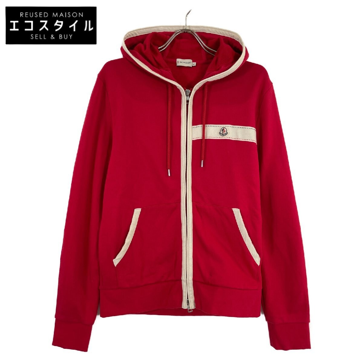 MONCLER Red MAGLIA CARDIGAN Zip Parka Jacket for Men Size L 80065