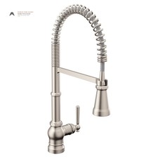 Moen S72103SRS Paterson Spring Pulldown Kitchen Faucet Spot Resist Stainless