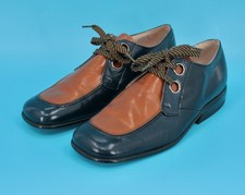 Men's VTG NOS 70s Florsheim Calcutta 2 Tone Shoes 9.5 C 1970s Disco