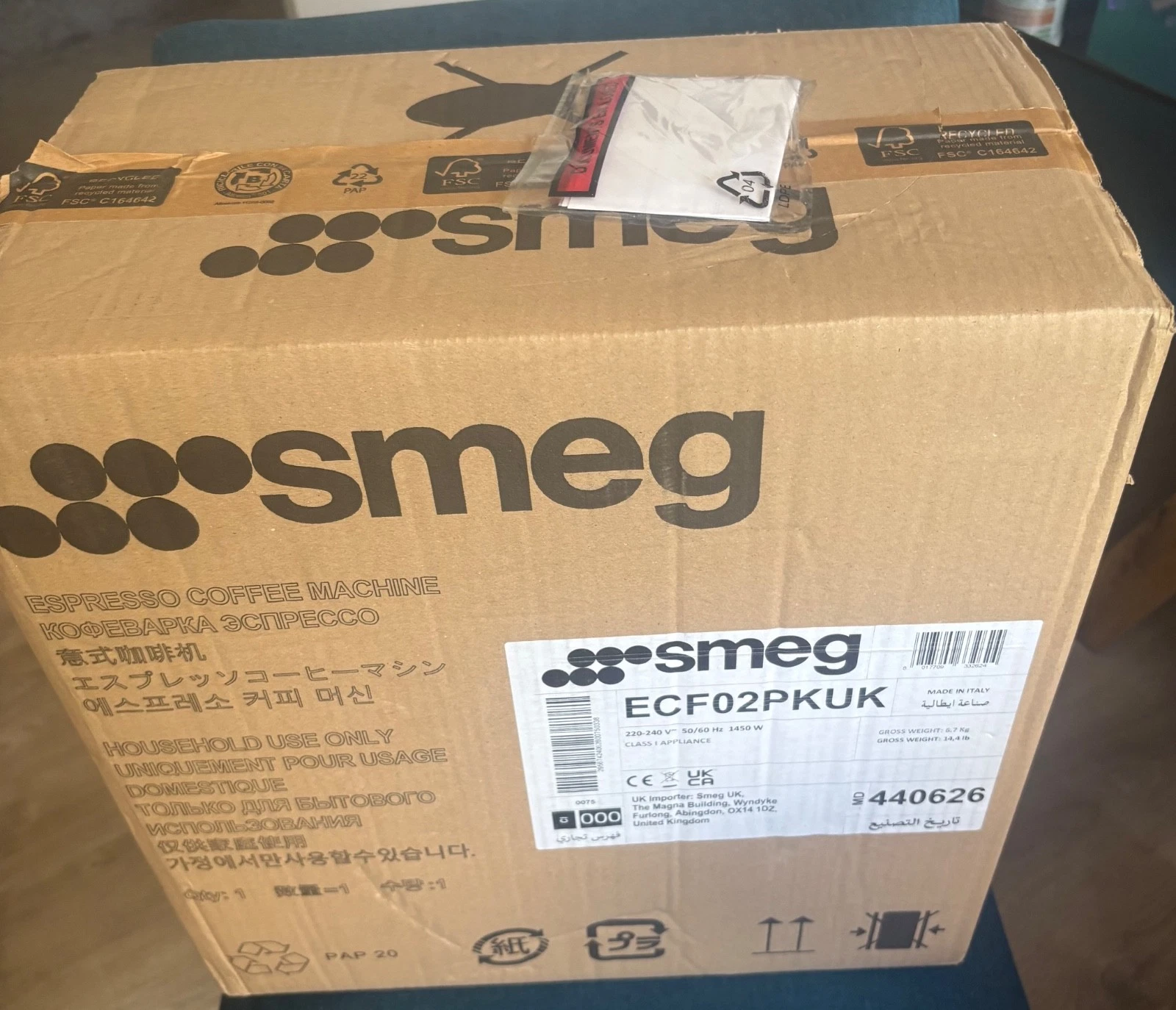 SMEG Pink Retro 50s Style Espresso Coffee Machine with Steam Wand NEW ECF02PKUK
Opens in a new windo