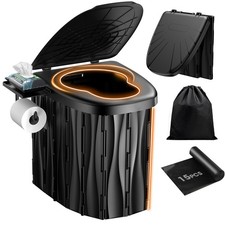 Portable Toilet 15 Inch XL Camping Potty Adult RV Truck Driver Emergency Heavy D