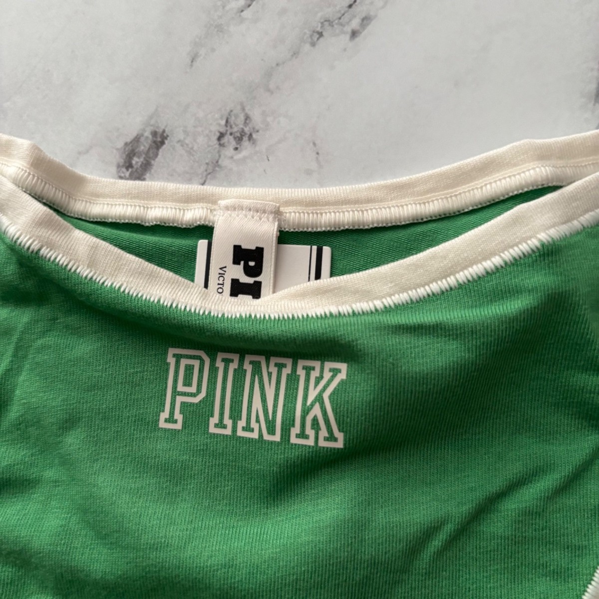 NUOVO COLLANT VICTORIA'S SECRET PIZZO TRIM COTONE/MODAL GUANCIA VERDE PLAID TAGLIA M