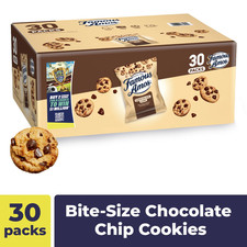 Classic Chocolate Chip Cookies, Bite-Size Cookies, Sweet Treats, 30 Pack Box, 1
