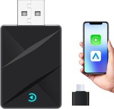 Wireless CarPlay Adapter,Convert Wired to Black