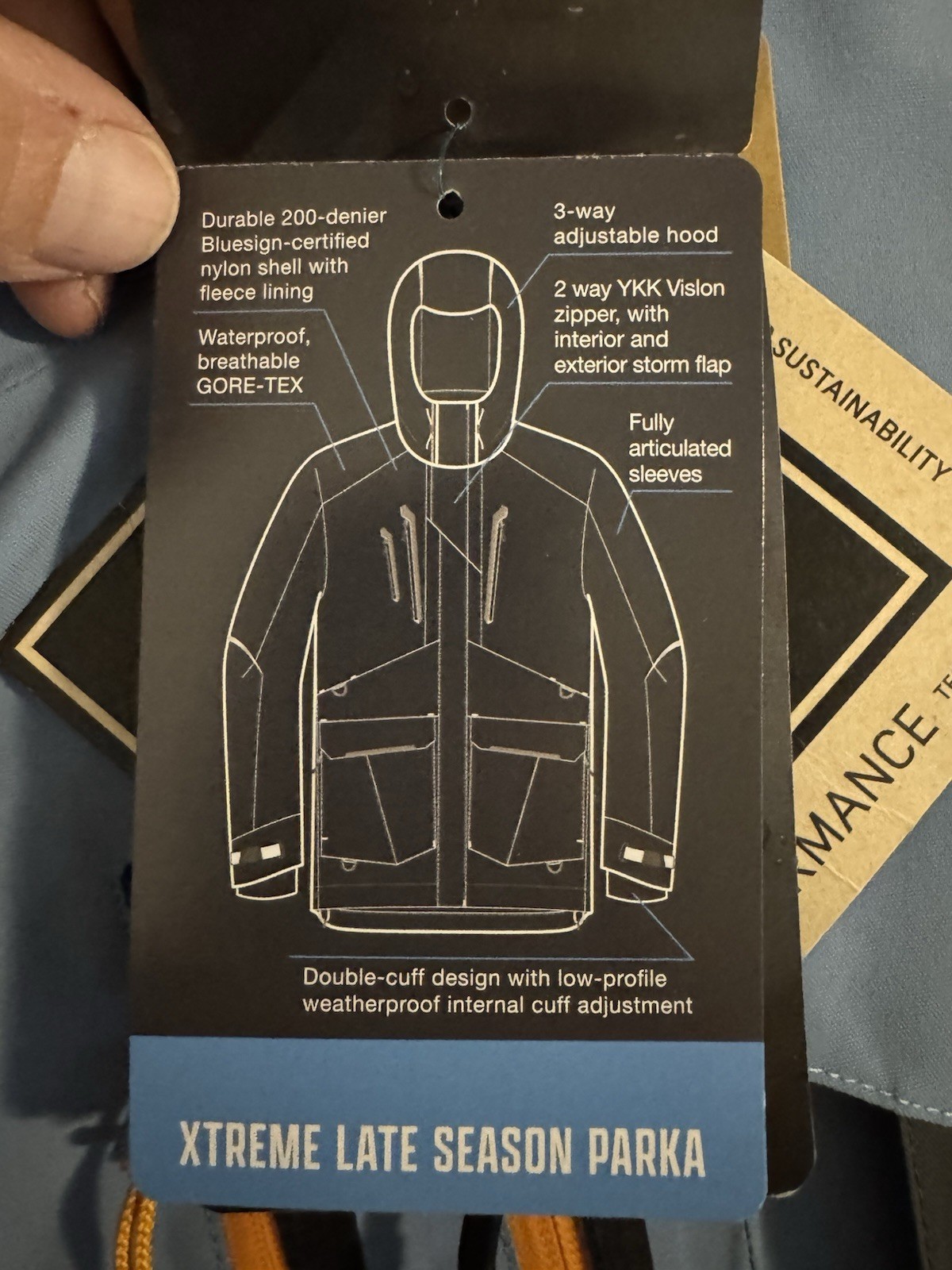 Cabelas Guidewear Xtreme Late Season Jacket - Mens XLarge - Blue/Gray