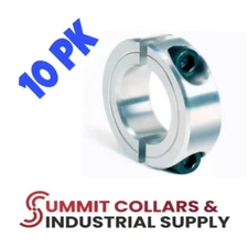 1-1/8” ID Aluminum Double Split Shaft Collar (Qty 10) CA2-112-10