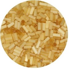 Czech Glass Bugle Beads Size 2 Satin Topaz