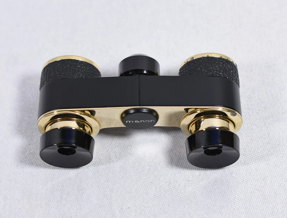 Binoculares de ópera vintage MANON ESCHENBACH OPTIK dorados y negros - hechos en Alemania Foto 2 de 4