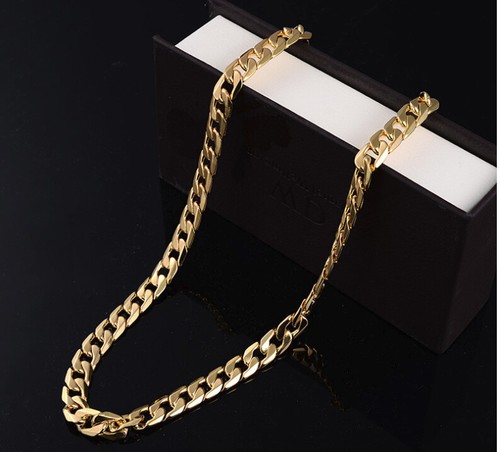 18k Goldkette Gold Kette Panzerkette vergoldet 50cm Halskette breit 8MM Herren - Bild 8 von 13