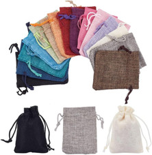 15 Color Burlap Gift Bags Drawstring Packing Pouches Bags 2.7X3.5'' Small Cloth