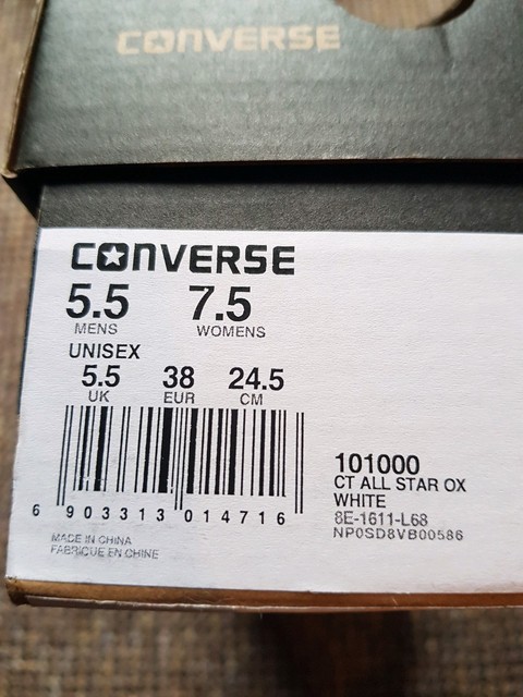 converse eu 38
