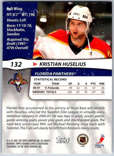 Cartes de base de hockey Topps Stadium Club 2001-02 - à choisir dans la liste - Photo 63 sur 75