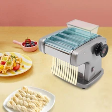 Electric Pasta Maker Noodle Dumpling Skin Dough Machine Commercial Home w/Cutter