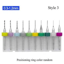 10 PCS Style 3 Tungsten Steel Carbide PCB Micro Twist Drill Bits Set Rotary Tool