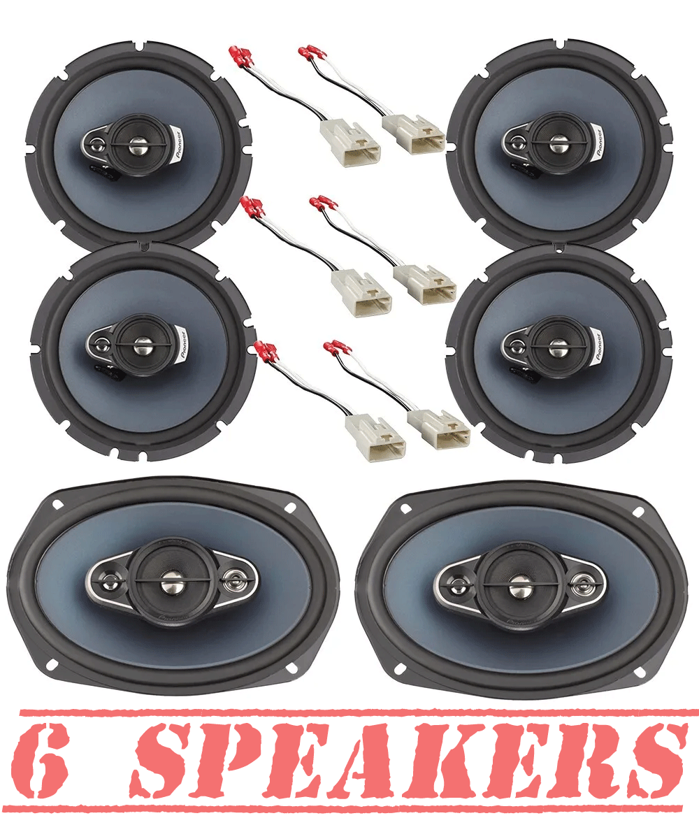 Pioneer Bundle Front-Rear Door + Tailgate Speakers for 2010-2022