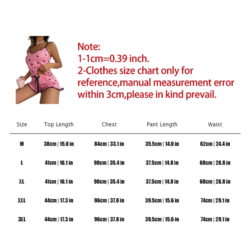 Femmes Satin Soie Cami Pyjamas Ensemble Short Gilet Lingerie Babydoll Nuit / - Photo 2/4