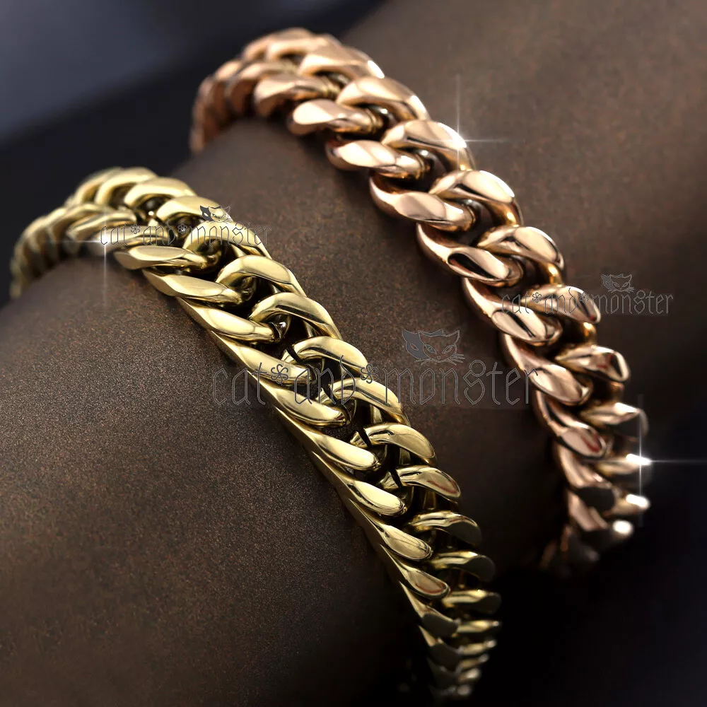 18k Gold Mens Bracelet Chain for Men, Silver Bracelets Cuban Link Bracelet  Chain, Curb Gold Bracelets for Women Men Bracelet, Women's Chains 