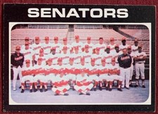 1971 Topps, Washington Senators Team Card, #462, NM, Free Shipping