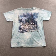 the mountain t shirt Men s Small Blue 3 Wolf ...