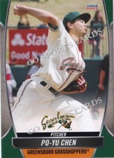 2023 Greensboro Grasshoppers Po Yu Chen RC Rookie Pirates Minor League Taiwan