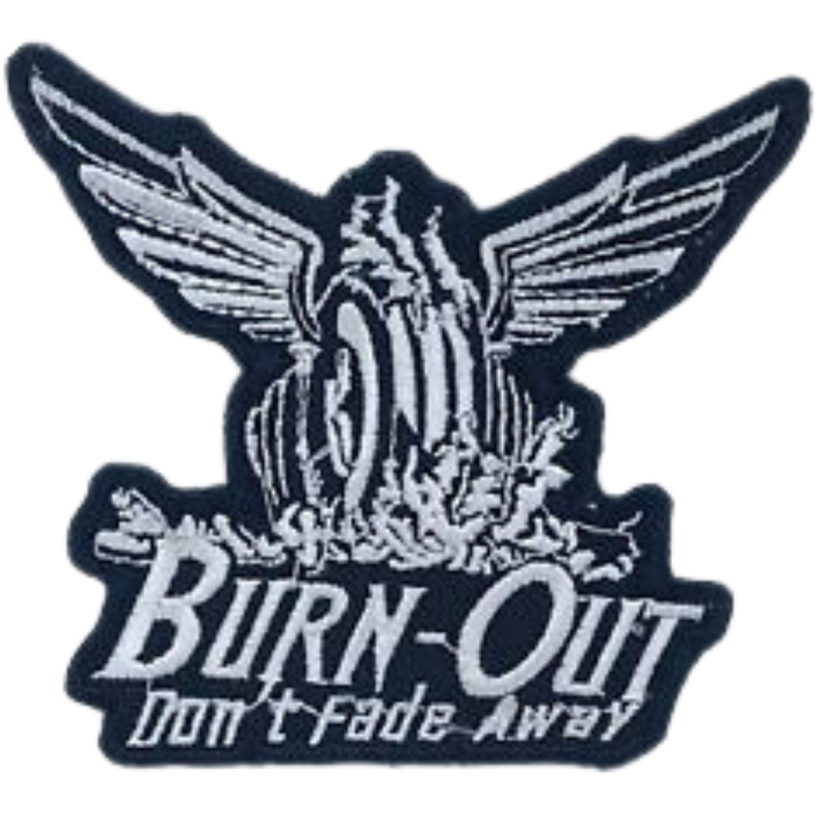 Burn-Out Anti-Fade Logo Embroidery Iron-On Sew Patch for Jackets Clothes  