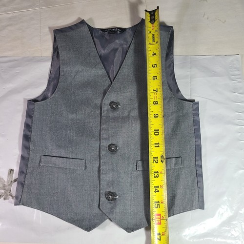 George Gray Vest Size 6 Toddler/Boy Shell: Polyester Rayon Back: 100% Polyester - Picture 8 of 9