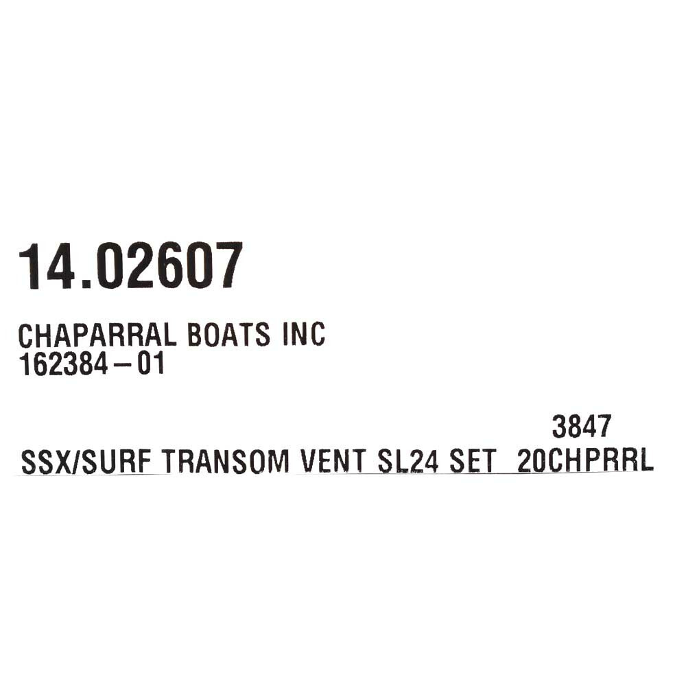 Chaparral Boat Raised Transom Vent Decals | SSX Surf Sticker 2020 | eBay