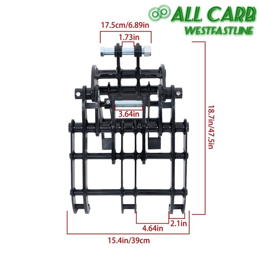 0.8 Tons-1.5 Tons Diggers Mini Excavator Attachment Grapple Wide Opening Grabber - Picture 2 of 11