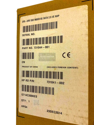 731034-B21 I New Sealed HP 960GB SSD SFF Non-Hotswap Drive 731044-001 - Picture 2 of 5