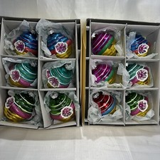 12 Shiny Brite Ornaments by Christopher Radko - Unique Boxed Sets - NEw