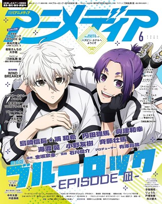 Animedia June 2024 Japanese Magazine Blue Lock -Episode Nagi Wind Breaker New