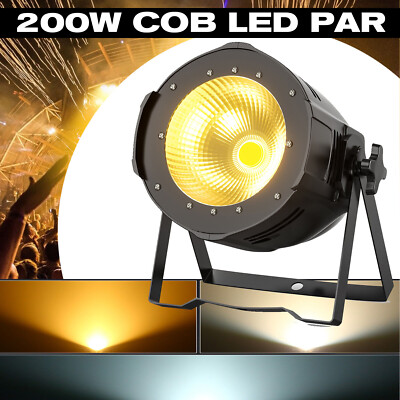 200W COB LED Par DMX Audience Theaterstrahler 2in1 Kalt Warmweiß Scheinwerfer