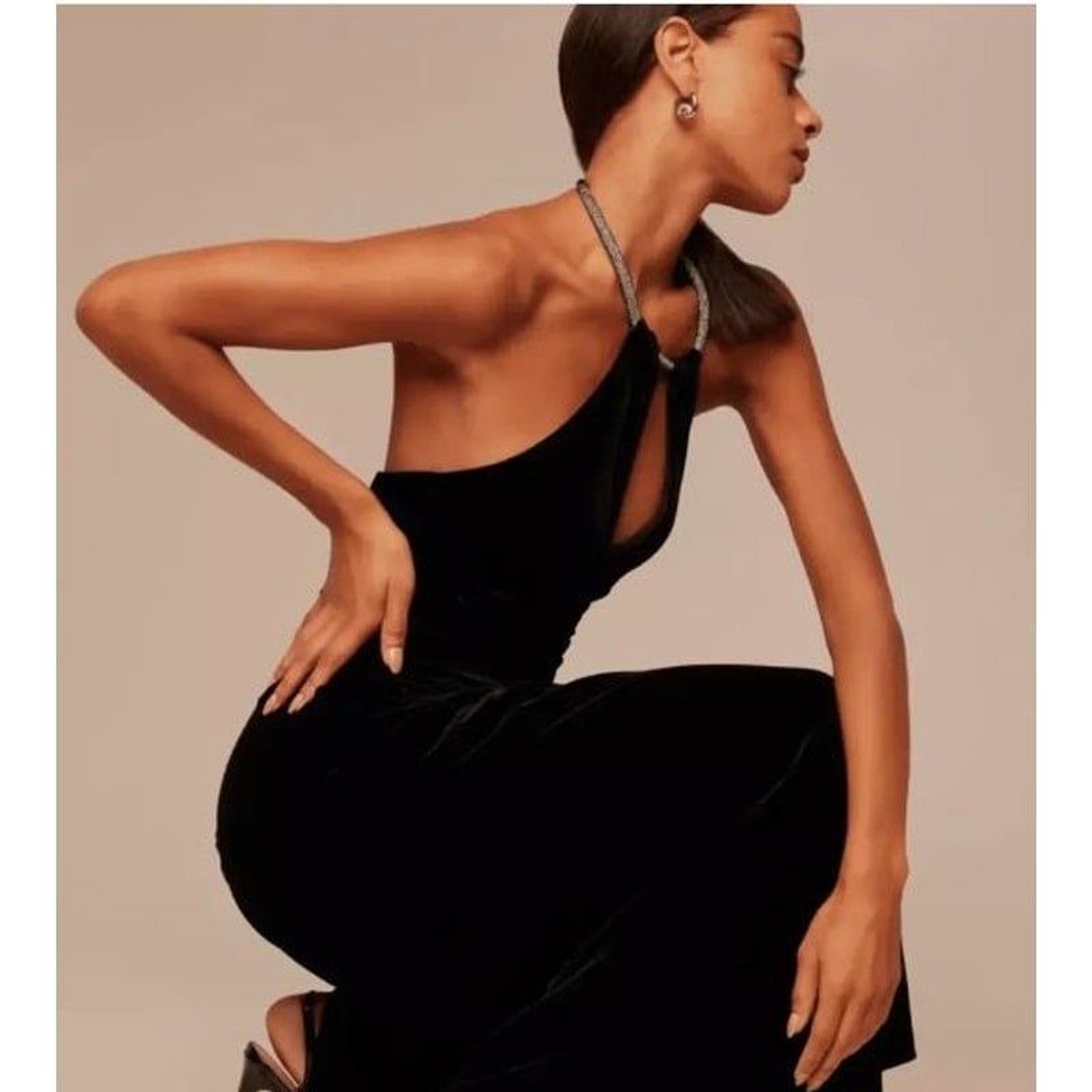 Veronica Beard Josette Velvet Chain Halter Maxi Gown Dress Sz 6 NWt 798