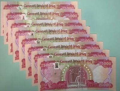 300,000 New Iraqi Dinar - 2023 - 12 x 25,000 IQD - New, Authentic Iraq Currency