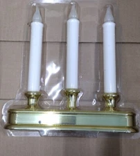  LED Flickering Candolier with Timer Gold Home Accents Holiday NEW 10in