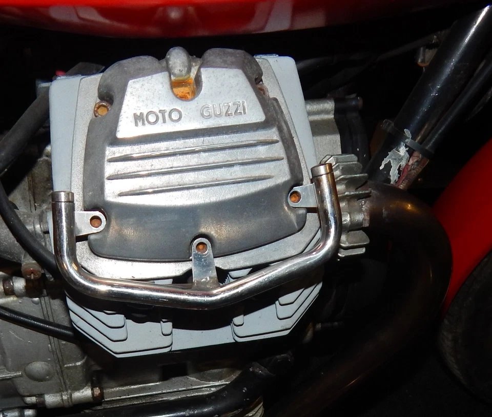 Protectores de cabeza Moto Guzzi V35 V50 V65 V75 - únicos en acero inoxidable Foto 4 de 4