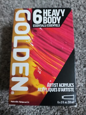 Golden Heavy Body Essentials Artist Acrylics Color Mixing Set, 6ct