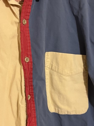 Vintage Gitano Shirt Mens XL Casual Color block Y2K Short Sleeve - Picture 3 of 5