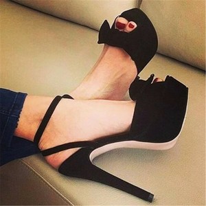 platform open toe heels