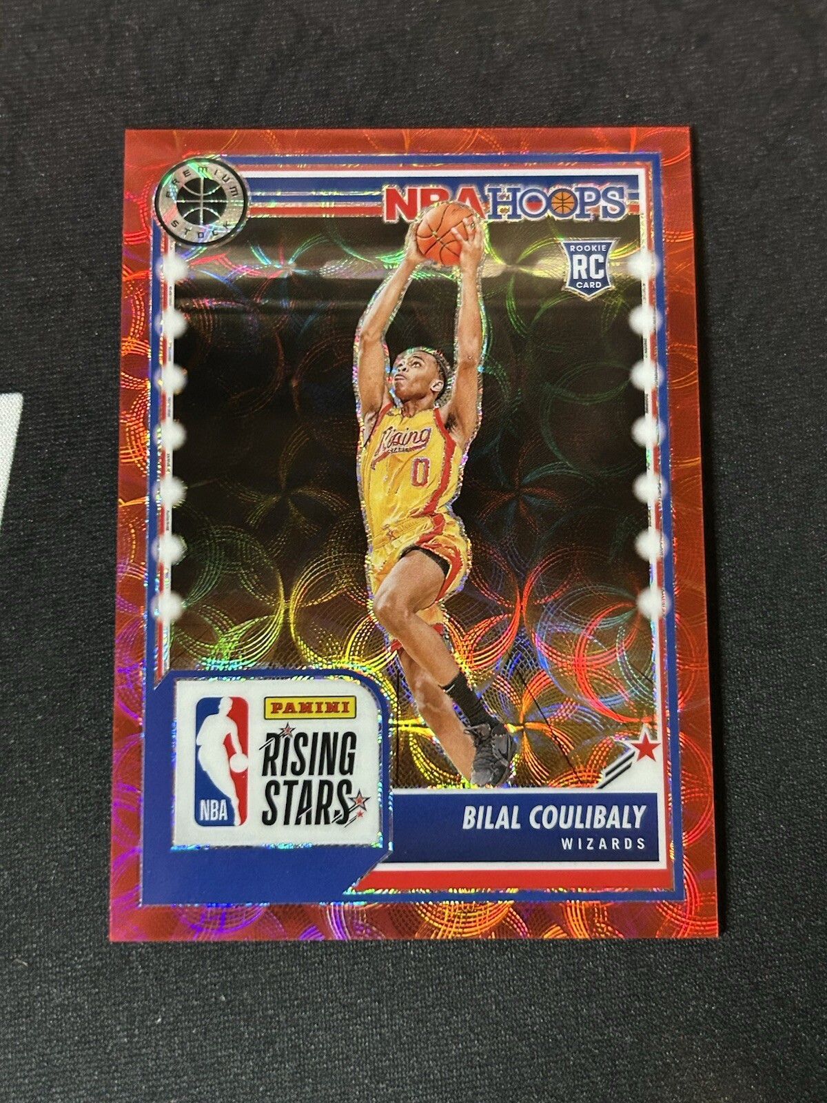 2023-2024 Panini NBA Hoops Premium Stock Red Bilal Coulibaly /88 #287 (RC)